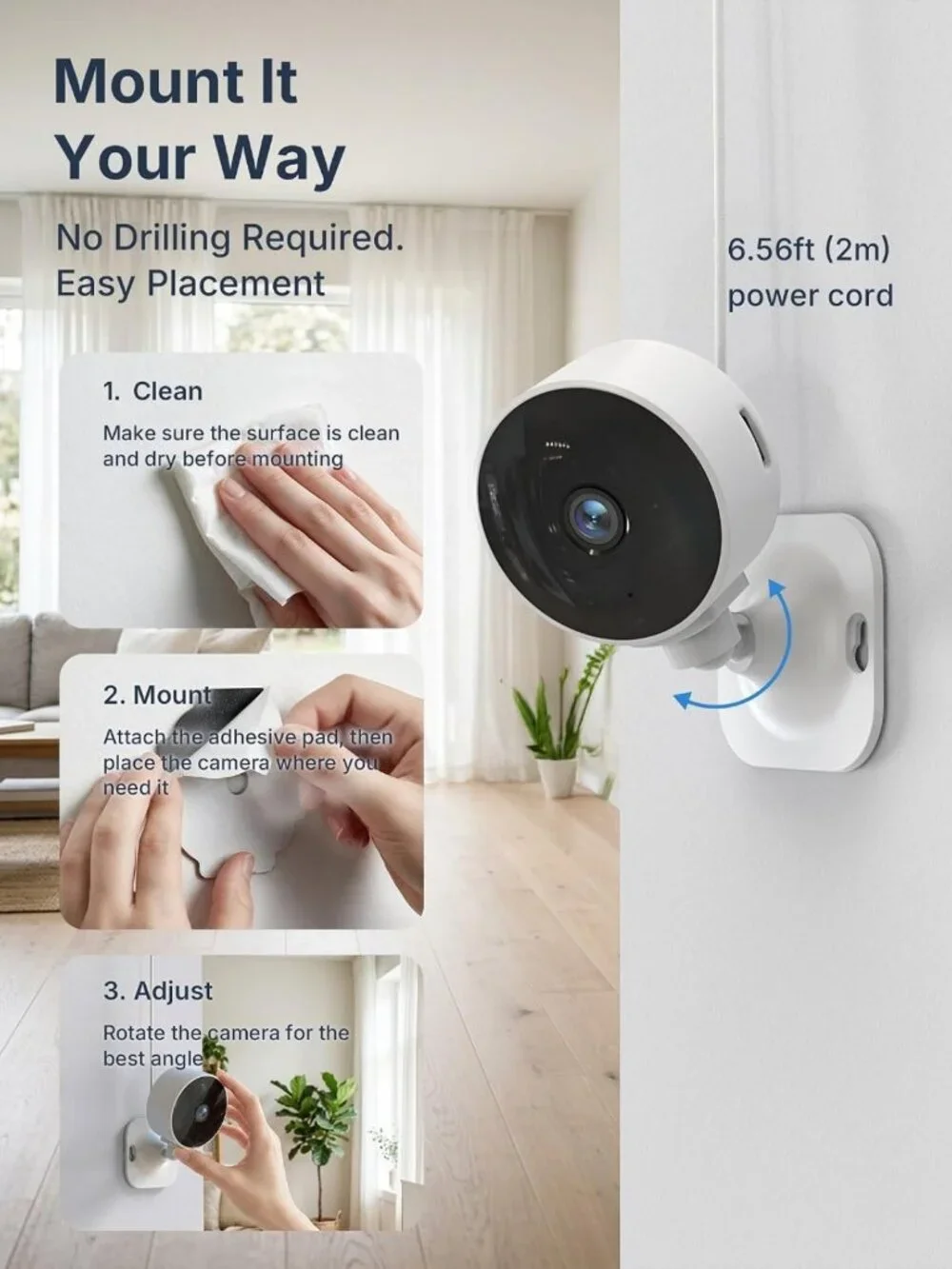 Indoor Security Camera 2-Pack | 1080P Baby & Pet Monitor, Motion Detection